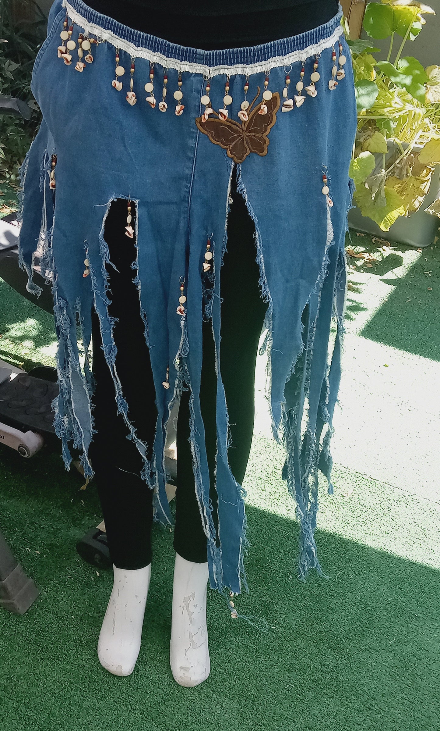 FLINTSTONES DENIM BELT SKIRT