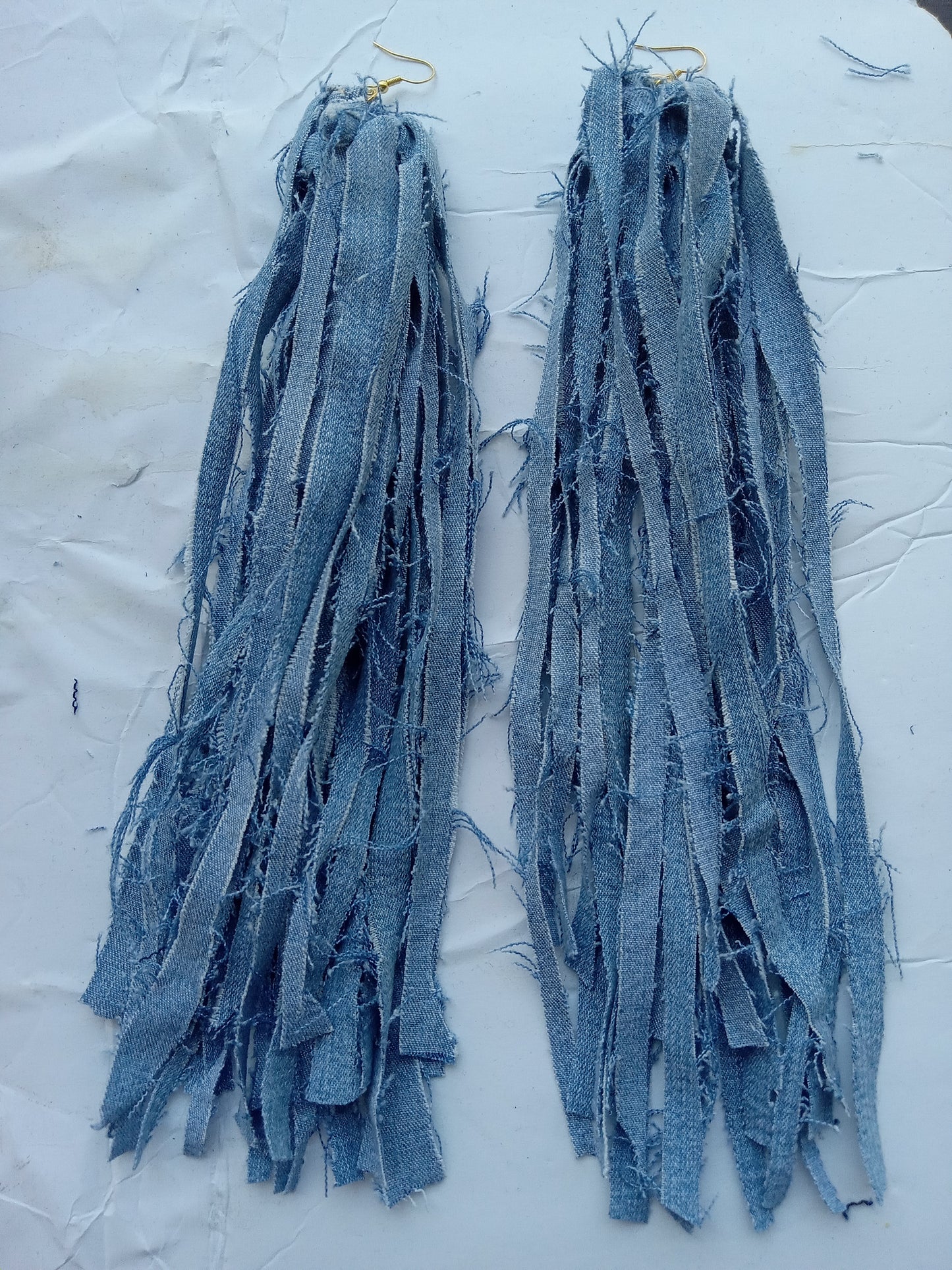 BOHO DENIM SHAG EARRING