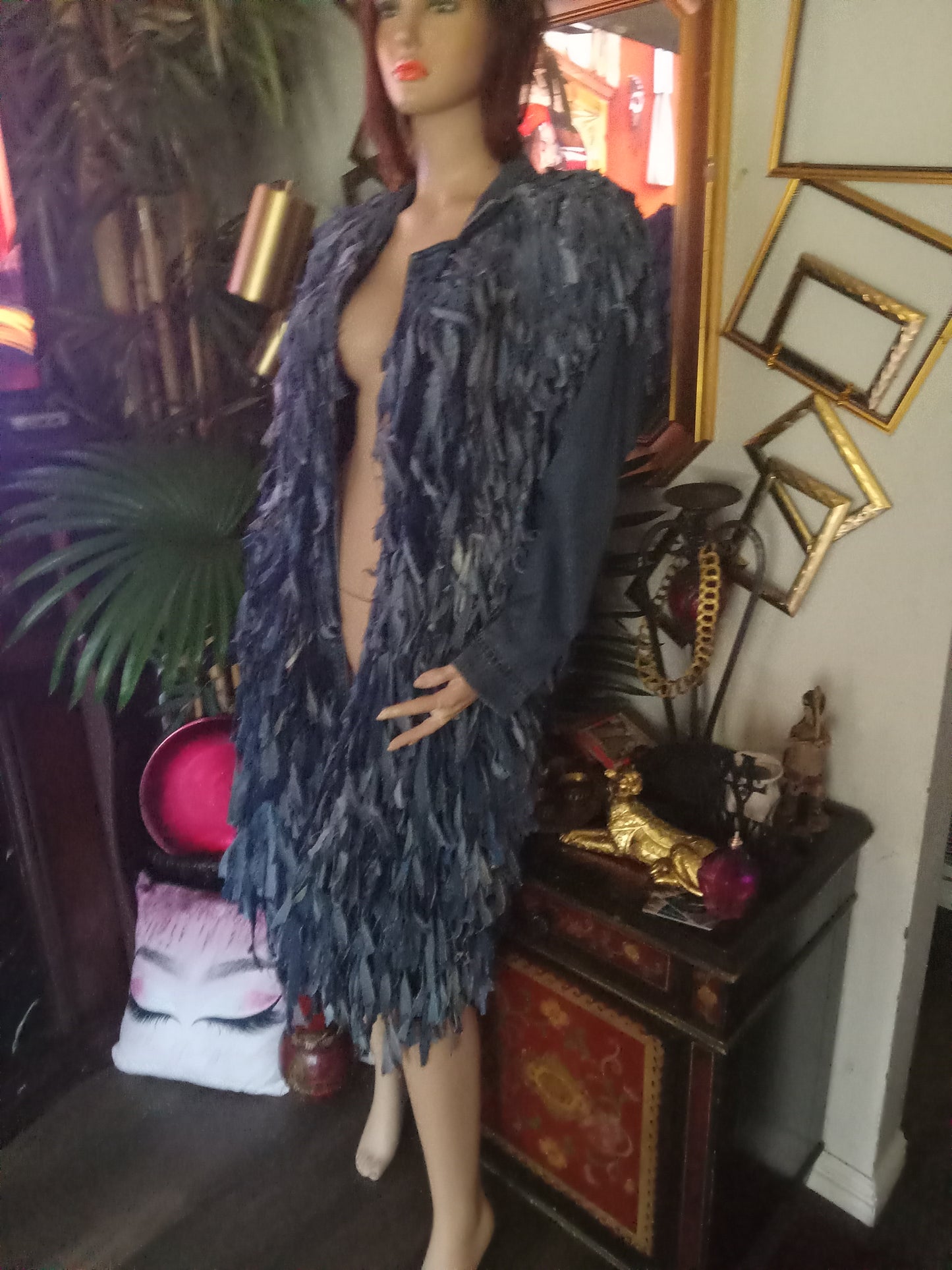 BOHO SHAGGY DENIM JACKET