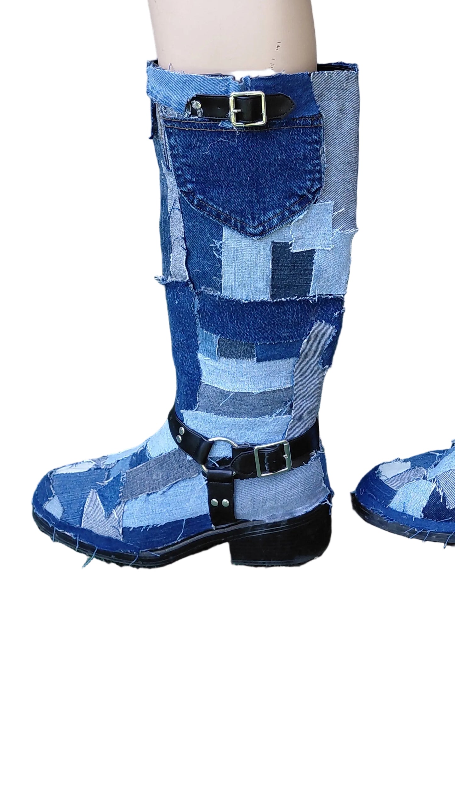 DENIM BOOTS