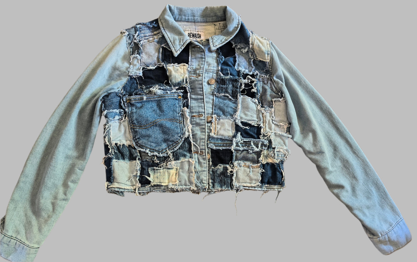DENIM PATCH SHORT JACKET