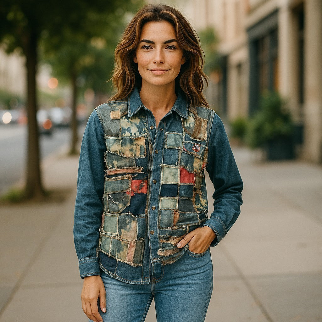 RUGGED DENIM PATCH JACKET