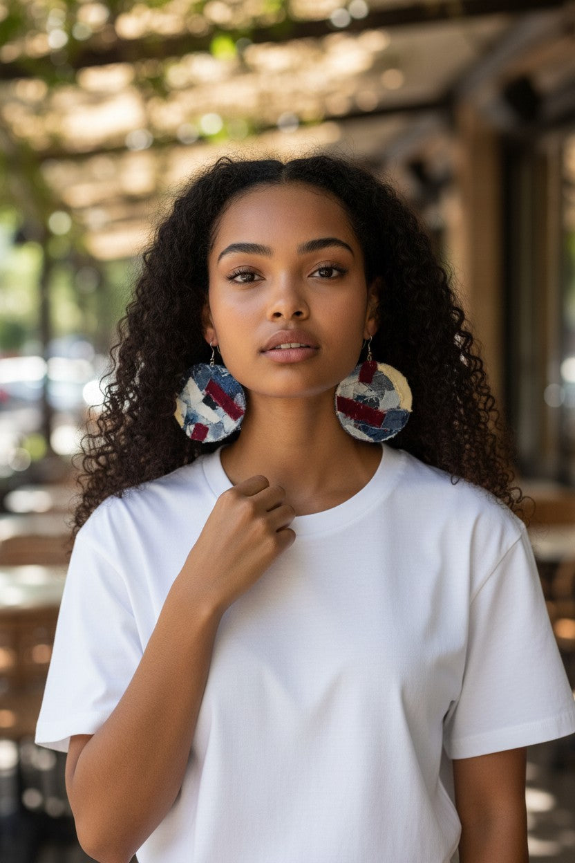 DENIM EARRING