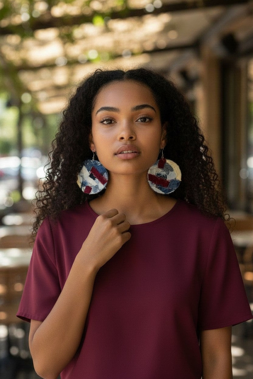 DENIM EARRING