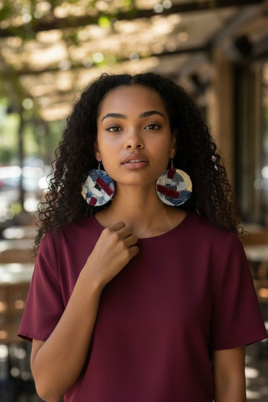 DENIM EARRING