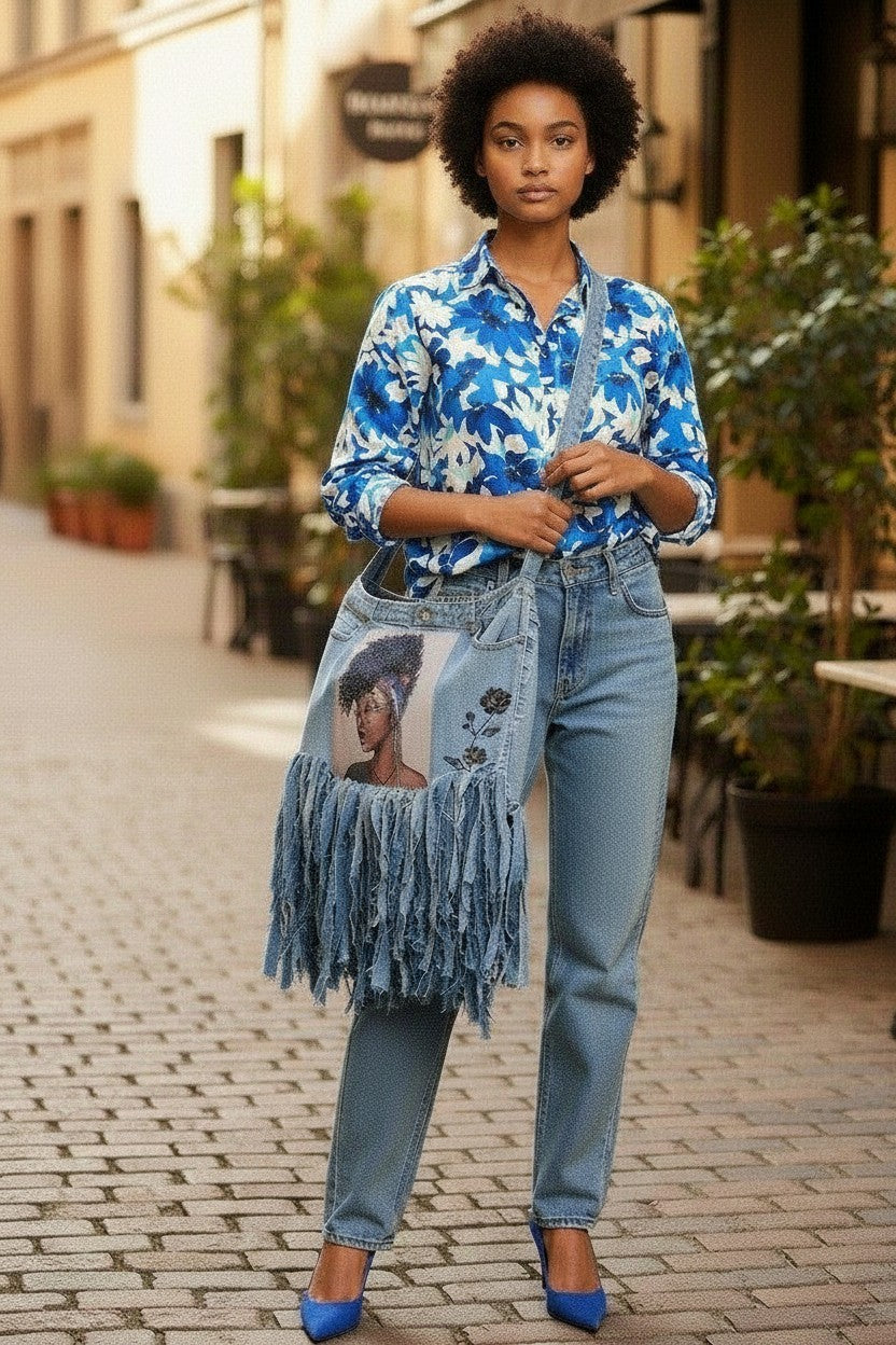 AFROCENTRIC DENIM PURSE