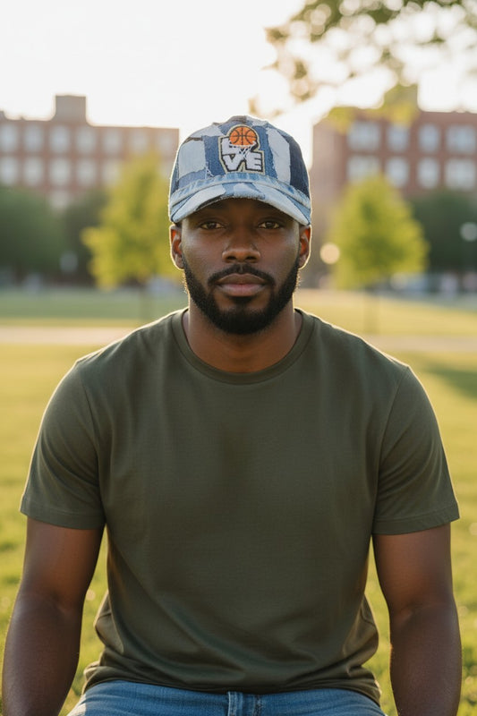LOVE OF BASKETBALL DENIM CAP