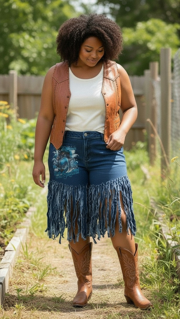 COWGIRL SHREDD SHORT PANTS