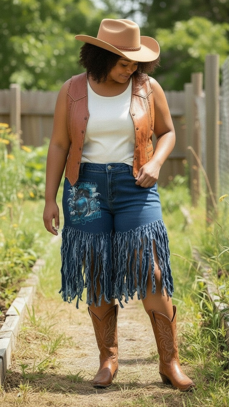 COWGIRL SHREDD SHORT PANTS