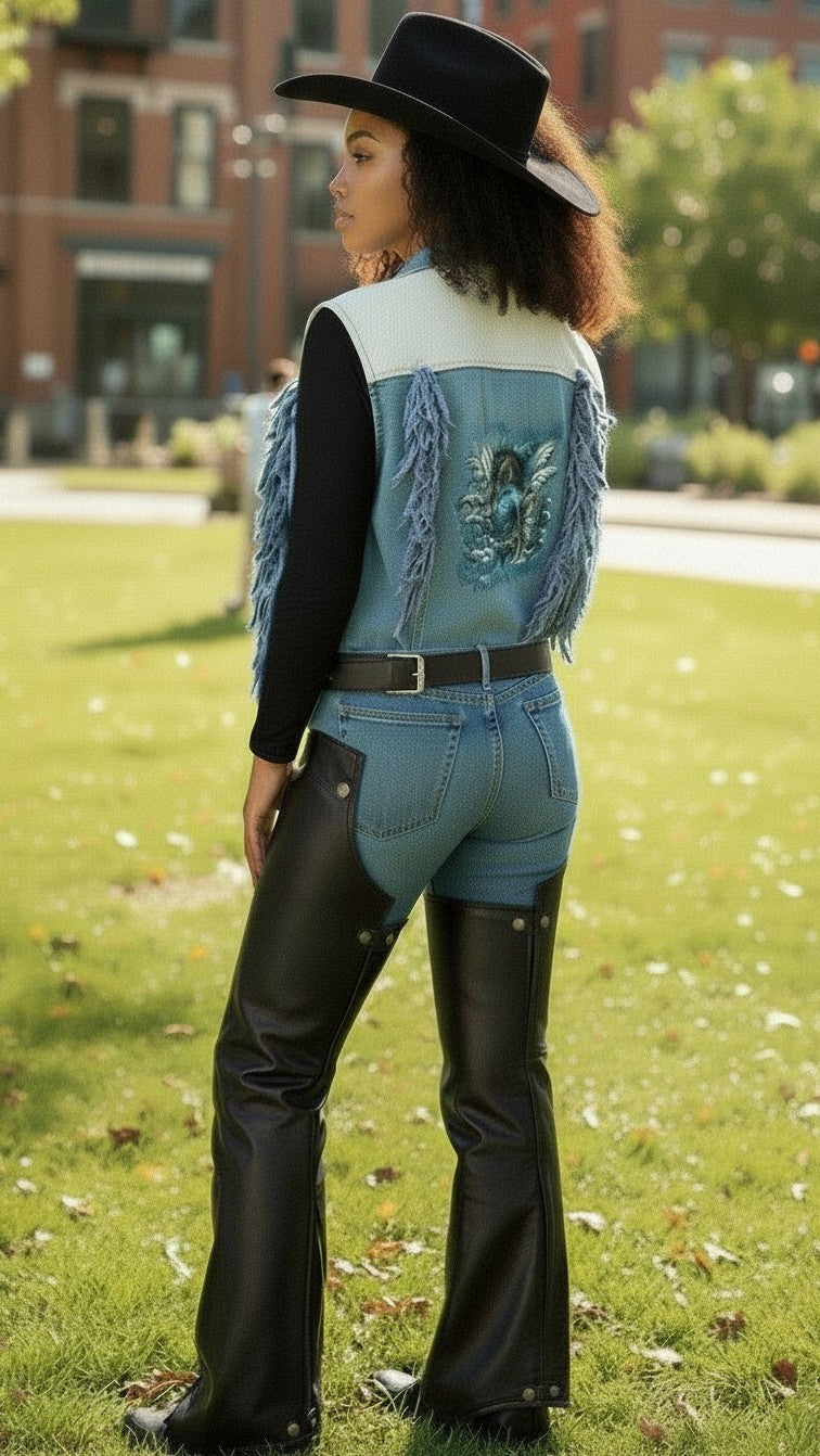 DENIM COWGIRL VEST