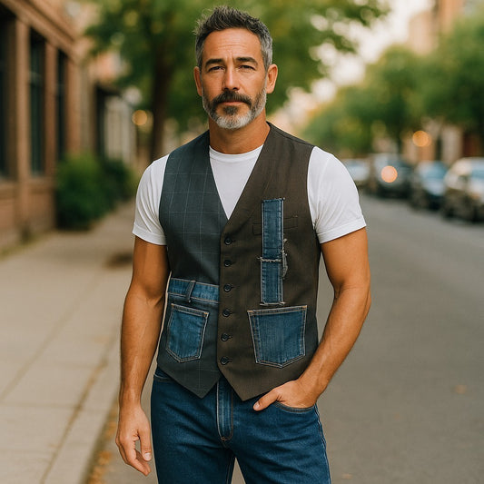 MEN DENIM BOHO VEST
