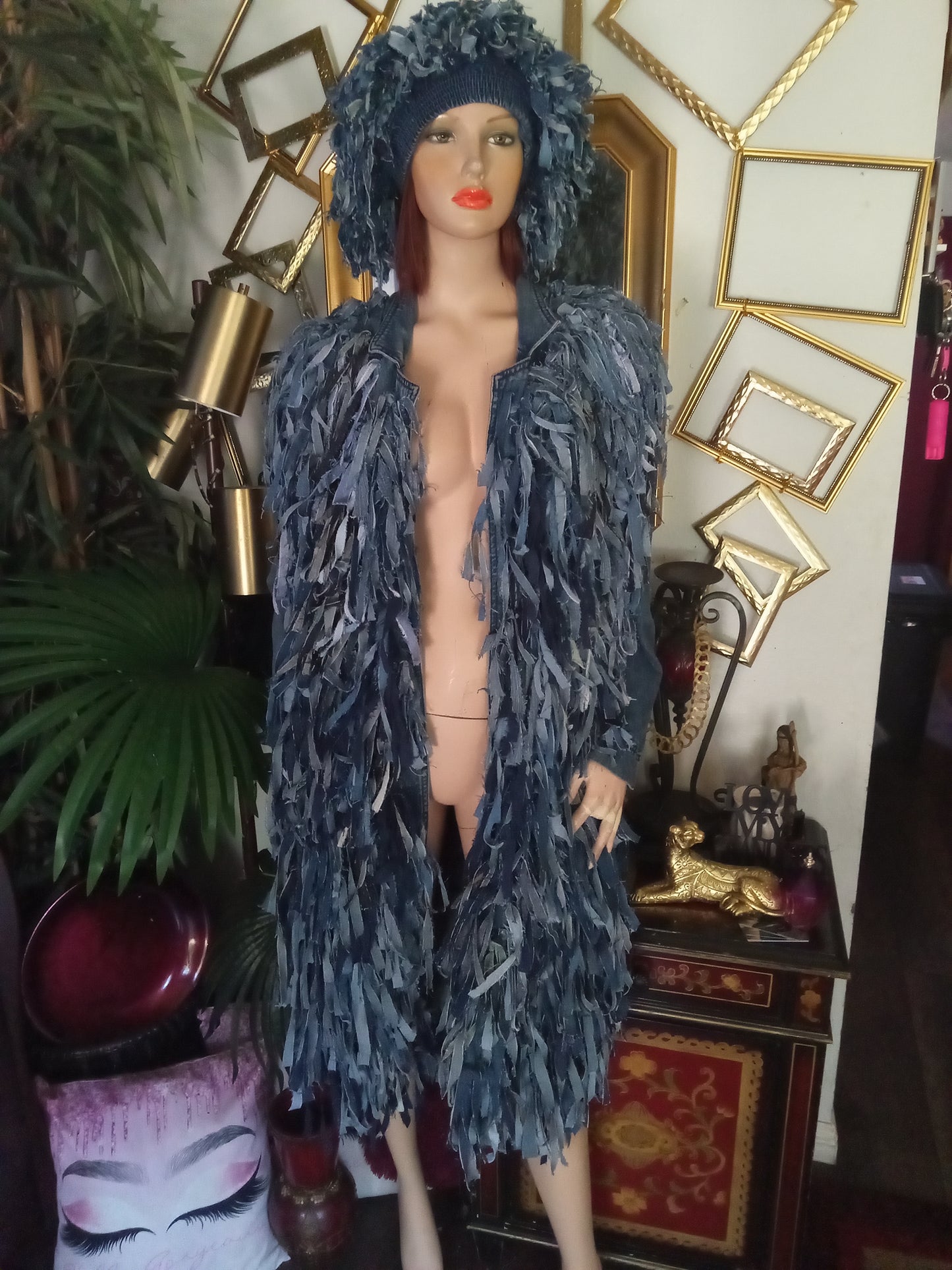 BOHO SHAGGY DENIM JACKET