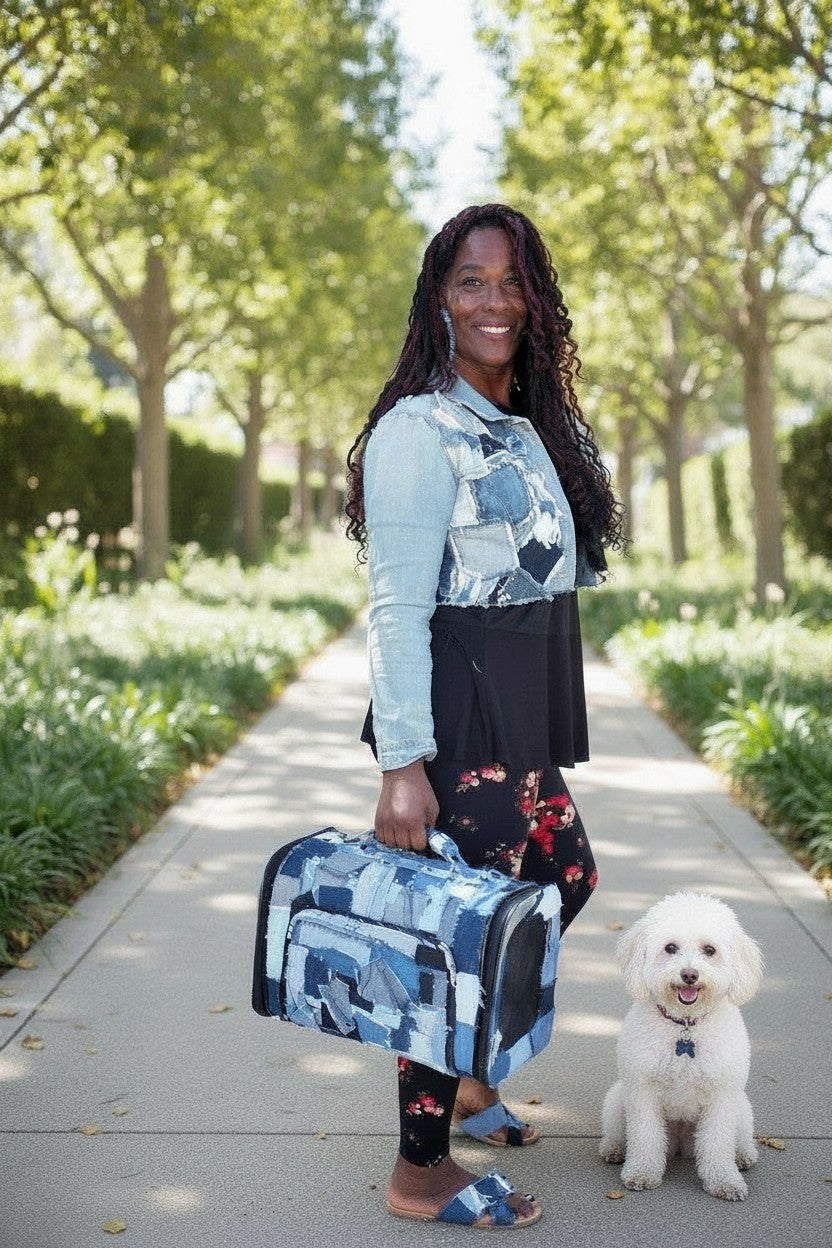 DENIM RUGGED PET CARRIER