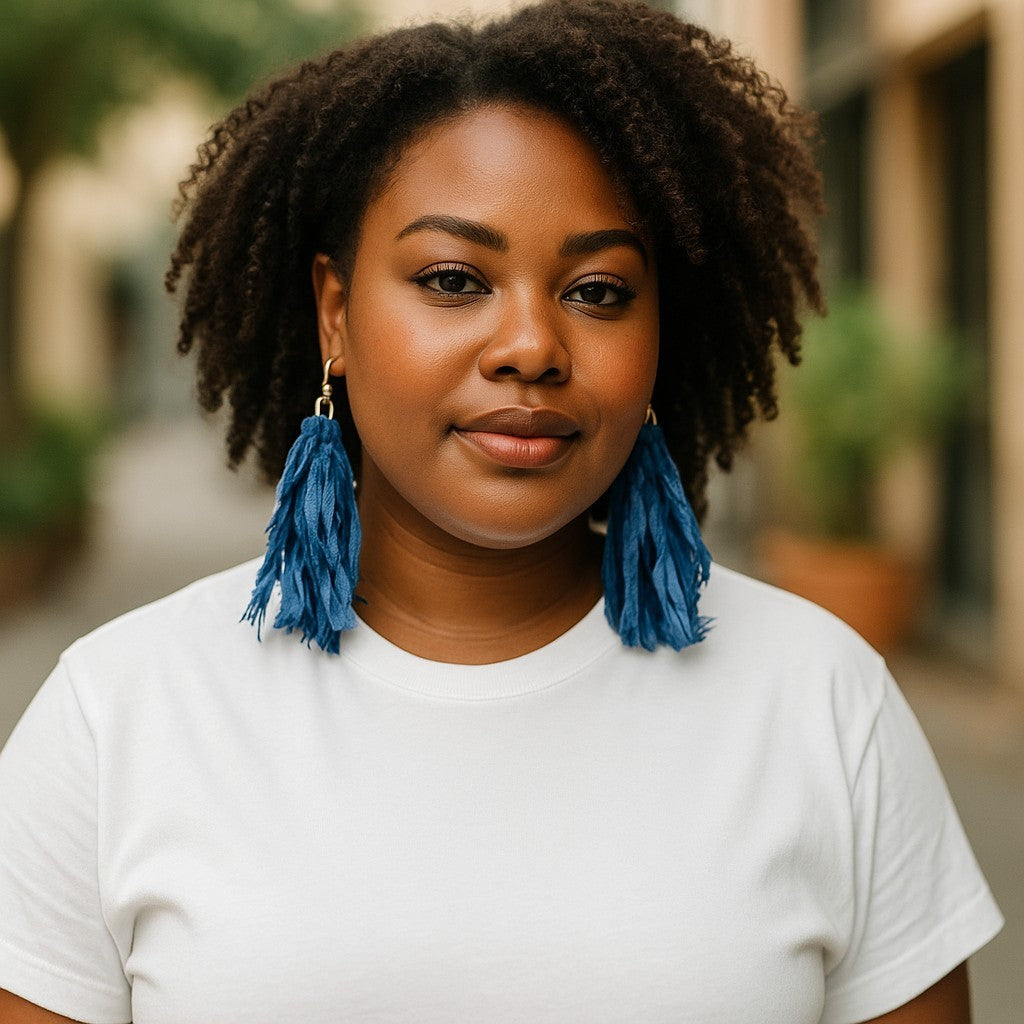 SHREDDED BOHO DENIIM EARRINGS