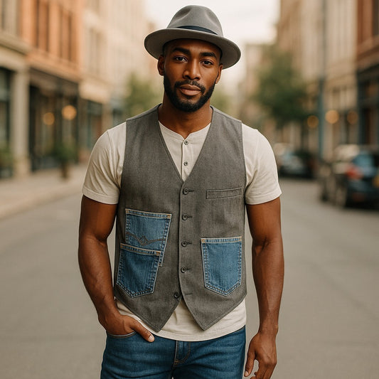 BOHO DENIM MEN VEST